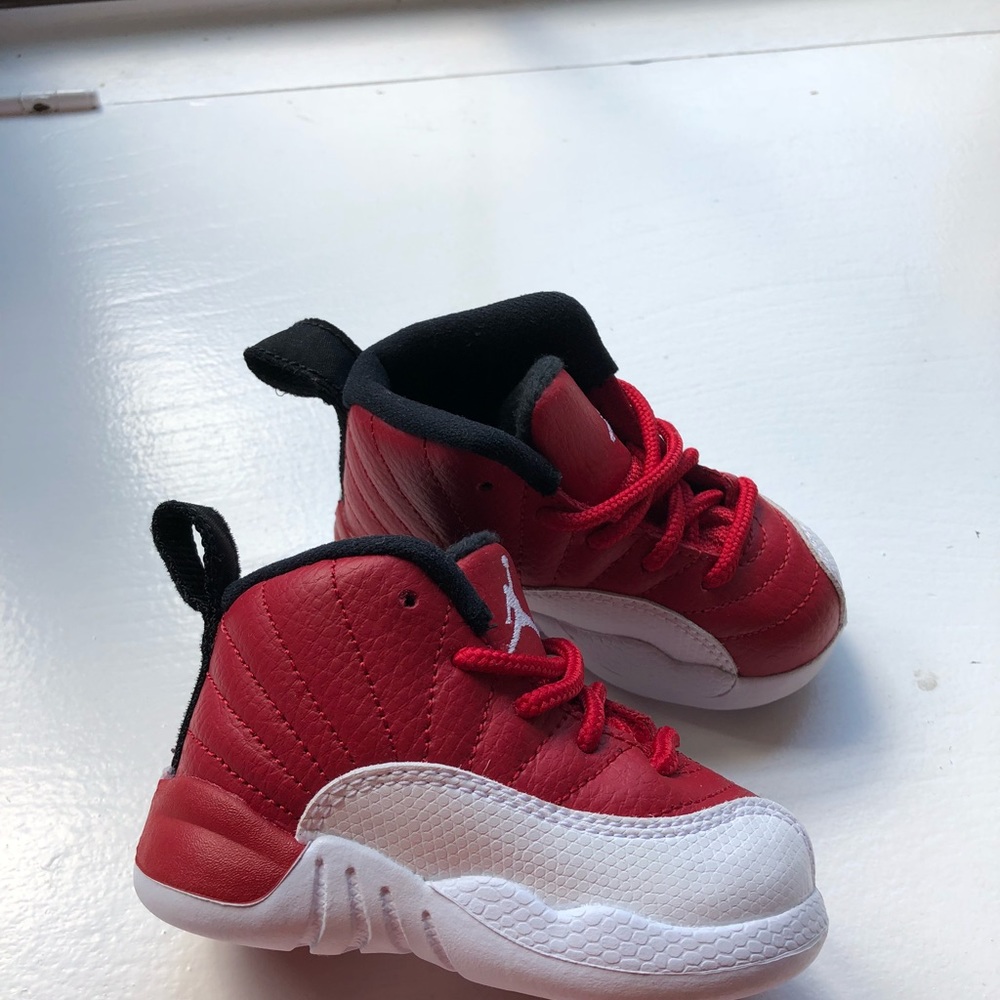 Air Jordan 12 retro 4C toddler red white